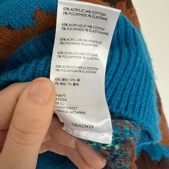 BDG Urban Outfitters Jesse Colorful Mountain Pattern Sweater - Picture 7 of 8